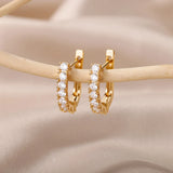 Trendy Heart-Shaped Stainless Steel Hoop Earrings for Women