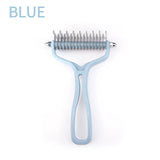 Double-Sided Pet Grooming Brush - Stainless Steel Fur Knot Remover for Cats & Dogs