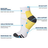 1 Pair Unisex Compression Sports Socks – Ankle-Length for Running, Cycling & Outdoor Activities