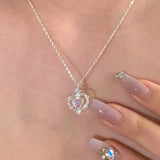 Romantic Blue Planet Pendant Necklace for Women