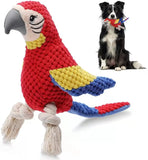 Indestructible Squeaky Parrot Dog Toy – Durable Plush Chew Toy for All Dog Sizes