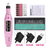 Electric Nail Drill Kit with Sanding Bands for Manicure & Pedicure – 20000 RPM Nail Art Tools