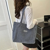 Corduroy Casual Tote Bag for Women – Stylish & Spacious Everyday Bag