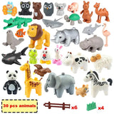 Accesorios de bloques de construcción de partículas grandes a granel: juego de ladrillos de animales y casas para niños de 3 a 6 años, compatible con los bloques de las principales marcas