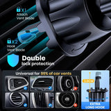 Soporte magnético para teléfono de coche: soporte seguro para rejilla de ventilación con agarre fuerte y rotación de 360° 