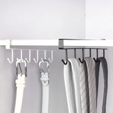 Stainless Steel Kitchen Mug Holder - Wall-Mounted Coffee Cup Rack with 6 Hooks