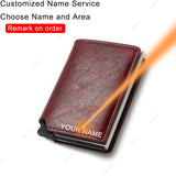 Slim RFID PU Leather Wallet – Trifold Business Card Holder for Men & Women