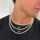 Artificial White Pearl Necklace – Stylish Choker for Men & Women