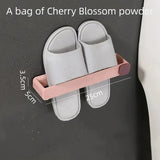 Estante para zapatillas de baño montado en la pared: ahorra espacio, no necesita perforaciones, zapatero de una sola pieza para una fácil organización del baño