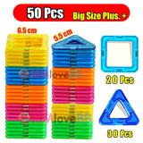 Magnetic Building Blocks Set - STEM Educational Toys for Kids with Big & Mini Pieces