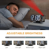 Multifunctional Projection Alarm Clock with Temperature Display & Auto-Dimming