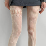High-Waist Sexy Fishnet Stockings for Women – One Size, Stretchable Mesh Tights
