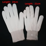 LED Neon Glowing Skull Gloves – Flashing Light-Up Party Props for Halloween, Christmas & Performances