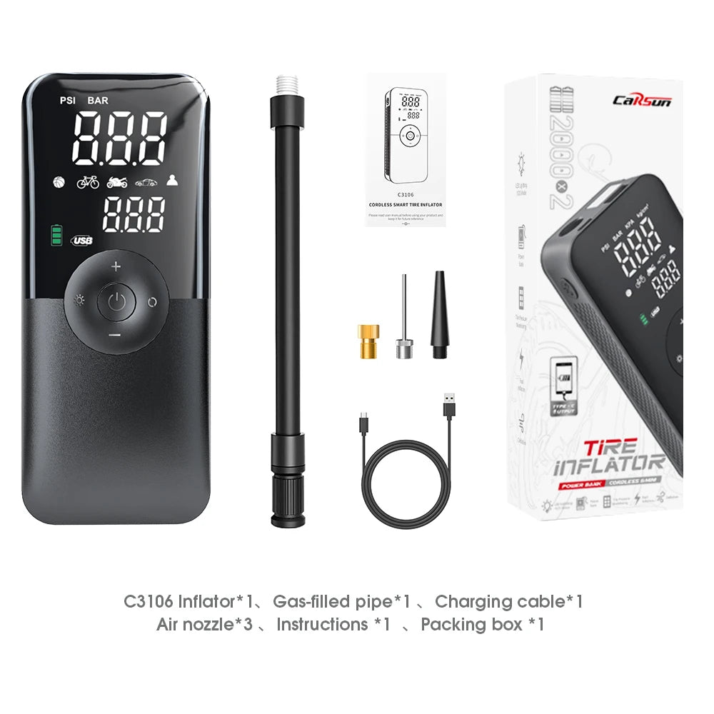 Portable Electric Air Pump for Car, Bike, and Sports Balls