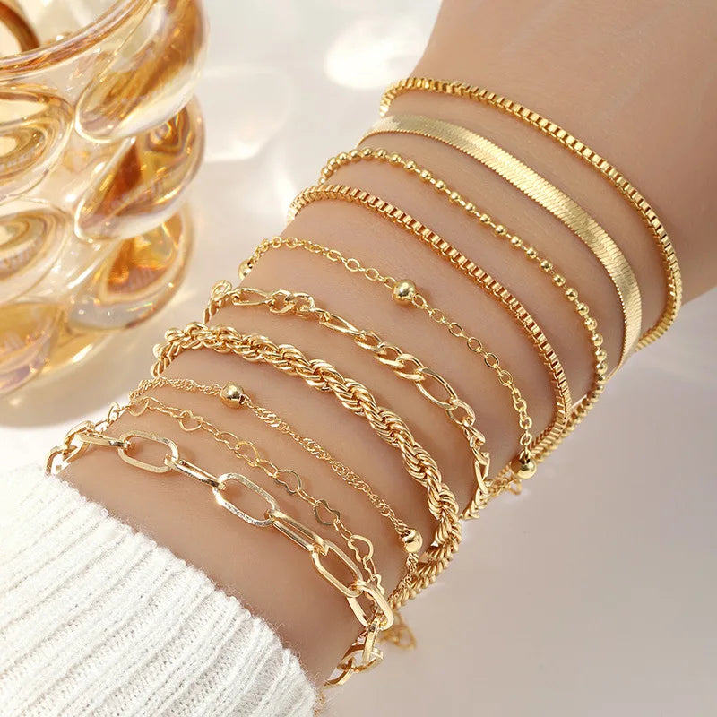 Geometric Chain Link Punk Bracelet for Women – Edgy Fashion Statement Jewelry