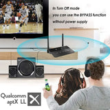 80M Long-Range Bluetooth 5.0 Transmitter & Receiver – Low Latency Wireless Audio Adapter