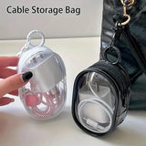 Mini Clear Zipper Storage Pouch – Portable Organizer for Cables, Earphones & Small Accessories