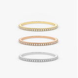 Elegant 18K Gold-Plated Stackable Eternity Ring Set – Minimalist & Timeless Jewelry
