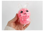 Pelotas antiestrés de conejito blanditas con luz: lindo juguete antiestrés para niños y adultos | Relleno de canasta de Pascua