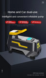 High-Power Portable Air Compressor Pump with Digital Pressure Gauge & LED Light for Car and Home