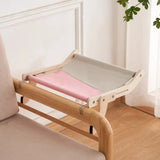 Sturdy Cat Window Hammock - Wooden Hanging Bed with Washable Canvas (Multi-Ply Plywood)