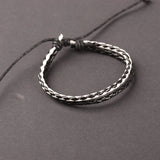 Conjunto de cuatro pulseras de cuero con accesorios de aleación del árbol de la vida y cuentas de madera para hombre, adorno de cuero tejido a mano