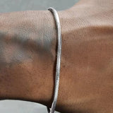 925 Sterling Silver Chain Bracelet – Hip-Hop Rock Style for Men & Women