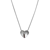 Trendy Silver Heart Pendant Necklace – Minimalist Jewelry for Women