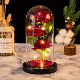 Romantic LED Rose Glass Lamp for Wedding and Home Decoration