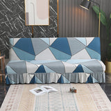 Floral Sofa Bed Cover with Skirt - Elastic Anti-Slip Futon Protector