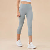 Women's High-Waist Calf-Length Yoga Leggings with Pockets – Stretchy, Breathable Workout Pants