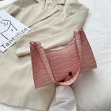 Fashionable Half Moon Shaped PU Handbag with Zipper Closure – Versatile and Stylish Women's Bag