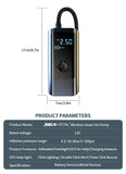 Cordless Car Tire Inflator | 150 PSI Wireless Air Compressor with 8000mAh Battery