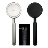 Brushed Stainless Steel Handheld Shower Head – High-Pressure, Water-Saving Rain Shower with Filter