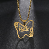 Collar con nombre y corona personalizado: joyas de acero inoxidable personalizadas para hombres y mujeres