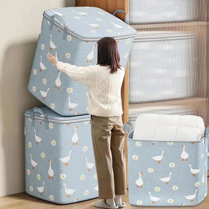 Bolsa de almacenamiento impermeable y plegable: organizador de gran capacidad para artículos esenciales diarios