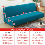 Stretch Armless Sofa Bed Slipcover - Elastic Futon Couch Protector