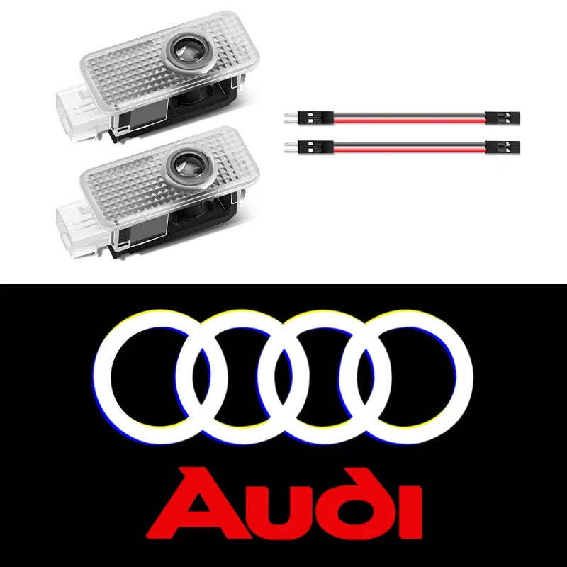 Audi Logo LED Door Projector Lights – Laser Welcome Lights for S/RS/Q Series (Pair)