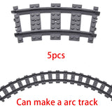 MOC City Train Rail Crossing & Flexible Tracks – DIY Building Block Set