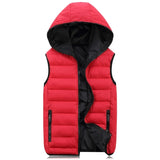 Men’s Sleeveless Puffer Vest – Warm, Hooded, Casual Slim Fit Outerwear for Winter