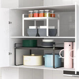 Estante de almacenamiento de cocina ajustable: maximice el espacio en su encimera y gabinete