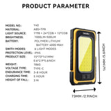 Lámpara de trabajo LED COB Warsun: lámpara de inspección magnética recargable para automóviles, garajes y campamentos