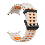 Correa deportiva de silicona de primera calidad para Samsung Galaxy Ultra de 47 mm: diseño sin espacios, correa de dos tonos 