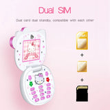 Sanrio Hello Kitty Flip Phone – Cute Mini Mobile Toy for Girls