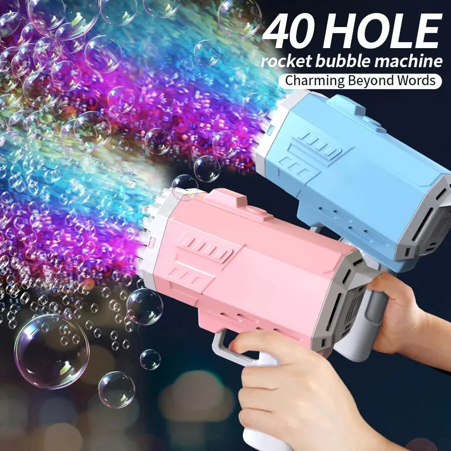 Pistola de burbujas portátil: divertido juguete para exteriores para bodas y fiestas