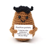 Handmade Knitted Plant-Themed Decorative Doll