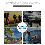 Gafas de sol polarizadas clásicas de moda para hombres y mujeres: gafas de sol cuadradas con protección UV400