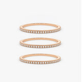 Elegant 18K Gold-Plated Stackable Eternity Ring Set – Minimalist & Timeless Jewelry