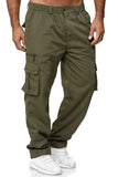 Men's Casual Cargo Pants with Zip and Side Pockets – Lightweight Polyester for Comfort and Durability