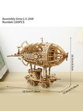 3D Wooden Airship Model Kit - Mechanical Puzzle for Adults & Teens